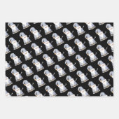 Cute Blue Santa Gnome, Ornamenten en kerstcadeaus Inpakpapier Vel (Voorkant)