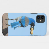 Cute Blue Scrub Jay Bird & Peanut Case-Mate iPhone Case (Achterkant (horizontaal))