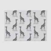 Cute Blue Silver Giraffe Print Tissuepapier (Voorkant)