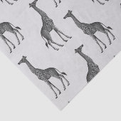 Cute Blue Silver Giraffe Print Tissuepapier (Detail)