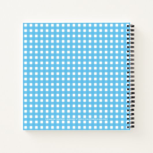 Cute Blue Sky en White Play Day Notitieboek (Achterkant)