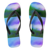 Cute Blue SKY PAARSE GREEN Modern Woman Teenslippe Teenslippers (Voetbed)