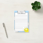 Cute Blue Sky Sunshine-glimlach van leraar Post-it® Notes (Kantoor)