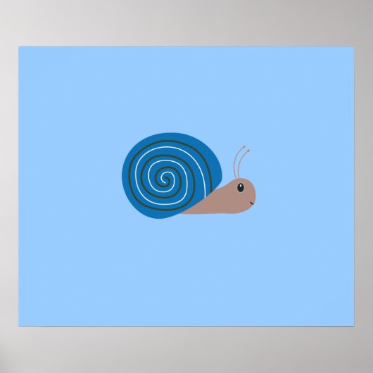 Cute blue slak poster (Voorkant)