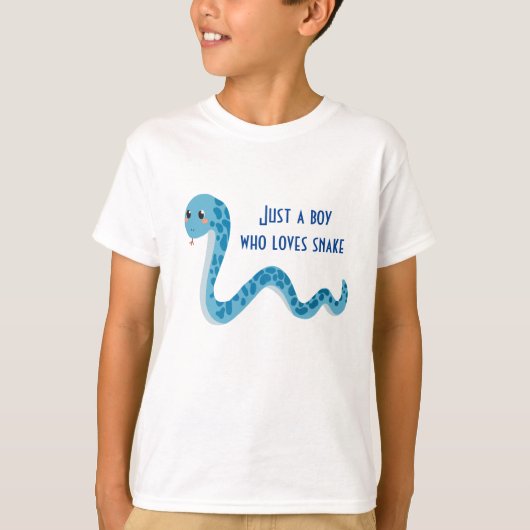 Cute Blue Snake t-Shirt voor kinderen (Voorkant)