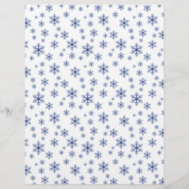 Cute Blue Snowflake Patroonpapier