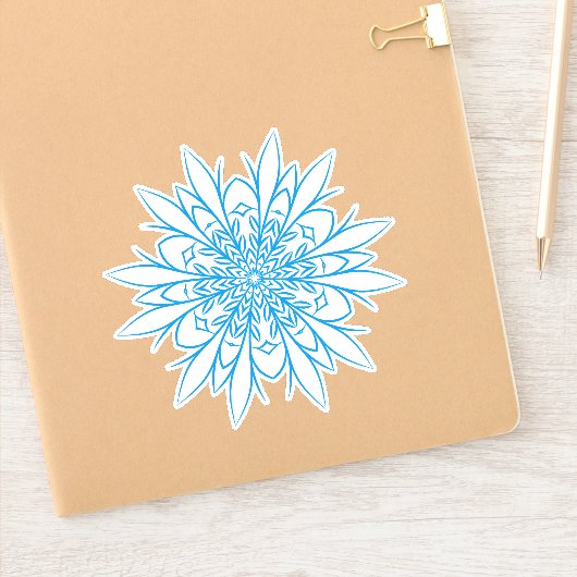 Cute Blue Snowflake Sticker (Notitieboek)