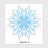 Cute Blue Snowflake Sticker (Vel)