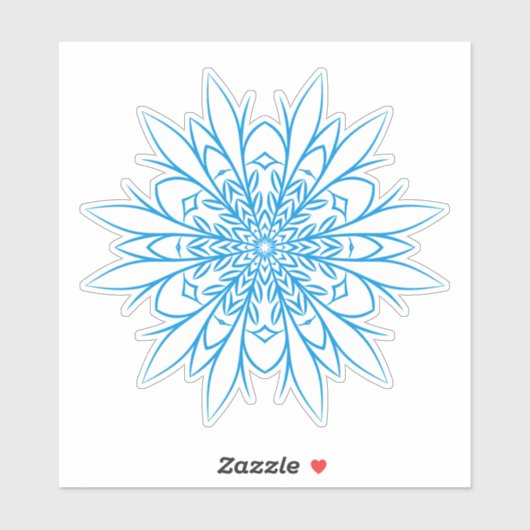 Cute Blue Snowflake Sticker (Vel)