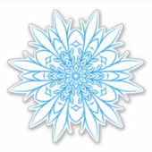 Cute Blue Snowflake Sticker (Voorkant)