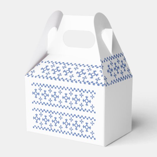 Cute Blue Snowflakes Pattern Thunder_Cove Bedankdoosjes (Achterkant)