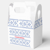 Cute Blue Snowflakes Pattern Thunder_Cove Bedankdoosjes (Geopend)