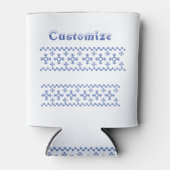 Cute Blue Snowflakes Pattern Thunder_Cove Blikjeskoeler (Voorkant)