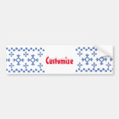 Cute Blue Snowflakes Pattern Thunder_Cove Bumpersticker (Voorkant)