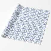 Cute Blue Snowflakes Pattern Thunder_Cove Cadeaupapier (Uitgerold)
