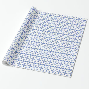 Cute Blue Snowflakes Pattern Thunder_Cove Cadeaupapier