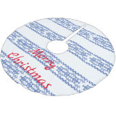 Cute Blue Snowflakes Pattern Thunder_Cove Kerstboom Rok (Gekanteld)