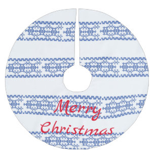 Cute Blue Snowflakes Pattern Thunder_Cove Kerstboom Rok