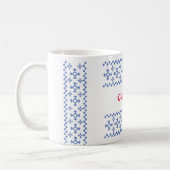 Cute Blue Snowflakes Pattern Thunder_Cove Koffiemok (Links)