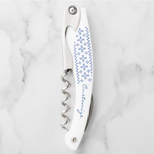 Cute Blue Snowflakes Pattern Thunder_Cove Kurkentrekker (Voorkant)