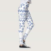 Cute Blue Snowflakes Pattern Thunder_Cove Leggings (Rechts)