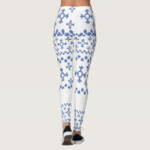 Cute Blue Snowflakes Pattern Thunder_Cove Leggings (Achterkant)