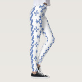 Cute Blue Snowflakes Pattern Thunder_Cove Leggings (Rechts)