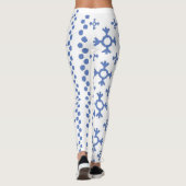 Cute Blue Snowflakes Pattern Thunder_Cove Leggings (Achterkant)