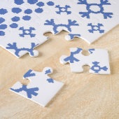 Cute Blue Snowflakes Pattern Thunder_Cove Legpuzzel (Zijkant)