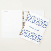 Cute Blue Snowflakes Pattern Thunder_Cove Planner (Display)