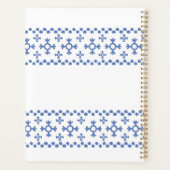Cute Blue Snowflakes Pattern Thunder_Cove Planner (Achterkant)
