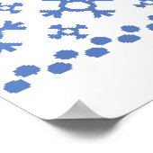 Cute Blue Snowflakes Pattern Thunder_Cove Poster (Hoek)