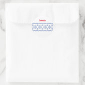 Cute Blue Snowflakes Pattern Thunder_Cove Ronde Sticker (Tas)