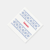 Cute Blue Snowflakes Pattern Thunder_Cove Servet (Hoek)