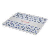 Cute Blue Snowflakes Pattern Thunder_Cove Snijplank (Hoek)