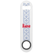 Cute Blue Snowflakes Pattern Thunder_Cove Speed Flessenopener (Achterkant)