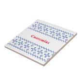 Cute Blue Snowflakes Pattern Thunder_Cove Tegeltje (Zijkant)