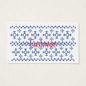 Cute Blue Snowflakes Pattern Thunder_Cove Visitekaartje (Achterkant)