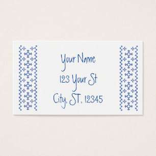 Cute Blue Snowflakes Pattern Thunder_Cove Visitekaartje