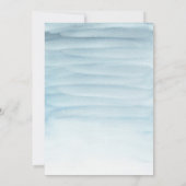 Cute Blue Snowman Waterverf Holiday Party Kaart (Achterkant)