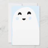 Cute blue spoken Halloween boe baby shower Kaart (Achterkant)