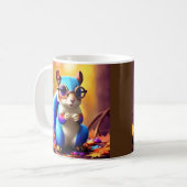 Cute Blue Squirrel with Glasses-56786 Koffiemok (Voorkant links)