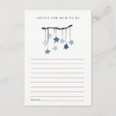 Cute Blue Star Mobile Advice voor maximaal Baby sh Informatiekaartje (Voorkant)
