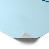 Cute Blue Stars and Clouds Baby shower Welcome Poster (Hoek)