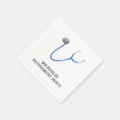 Cute Blue Stethoscope Doctor Nurse Retirement Servet (Hoek)