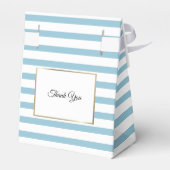Cute Blue Stripe Baptism Christening Favor Box Bedankdoosjes (Achterkant)