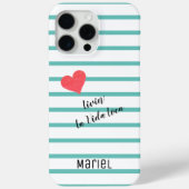 Cute Blue Striped La Vida Loca Case-Mate iPhone Case (Achterkant)