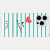 Cute Blue Striped La Vida Loca Case-Mate iPhone Case (Achterkant (horizontaal))