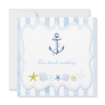 Cute Blue Striped Nautical Wedding