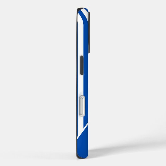 Cute Blue Striped Personalized Name Case-Mate iPhone Case (Achterkant / Rechts)